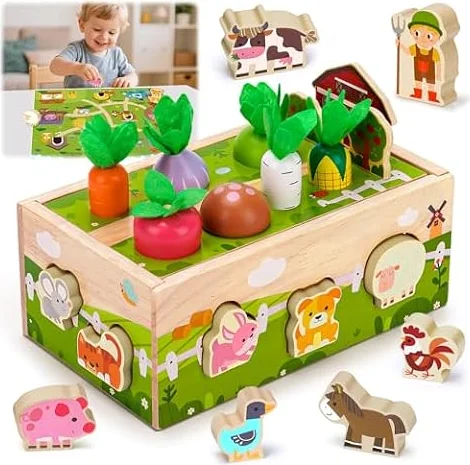 Montessori Spielzeug ab 1 Jahr, Geschenk 1 2 3 Jahr Jungen Mädchen