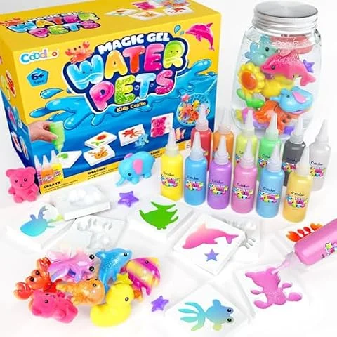Magic Water Elf Bastelset Kinder - DIY Squishy Wasser Gel Set Basteln Mädchen Jungen Montessori Spielzeug ab 3 Jahre, Kreatives Wasserperlen für Kinder, Geburtstags Geschenk Mädchen 3 4 5 6 7 8 Jahre